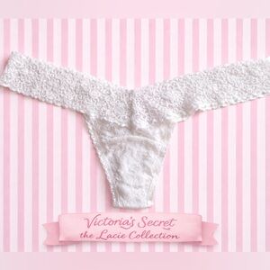 Vintage Victoria’s Secret The Lacie Thong - NWOT - Off-white One Size
